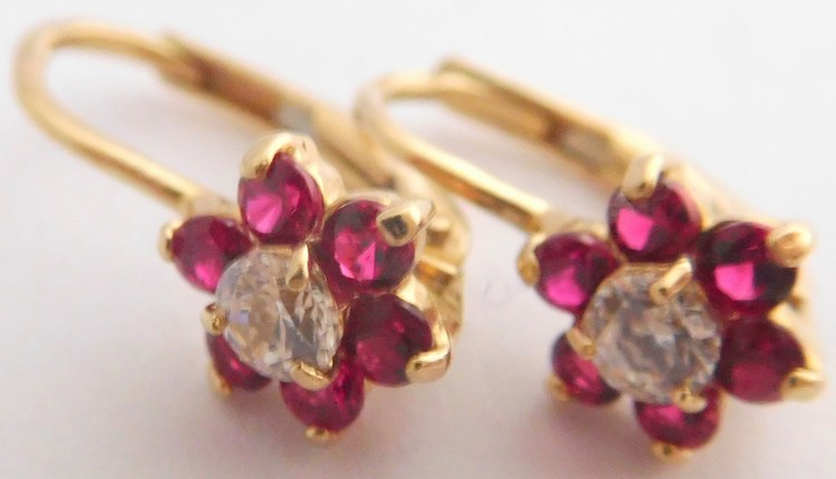 zlaté dětské/dívčí náušnice