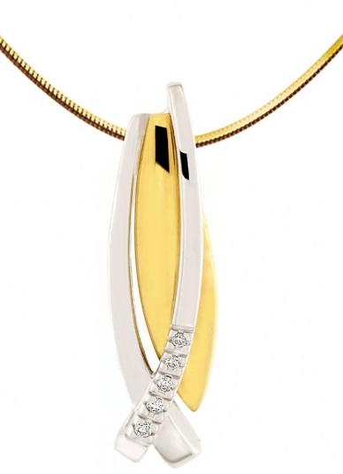 Zlaté přívěsky s diamanty