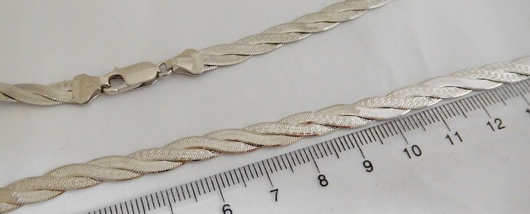 Klenoty Budín Stříbrný pletený masivní náramek - rhodiovaný 18cm 5,63gr 0304256