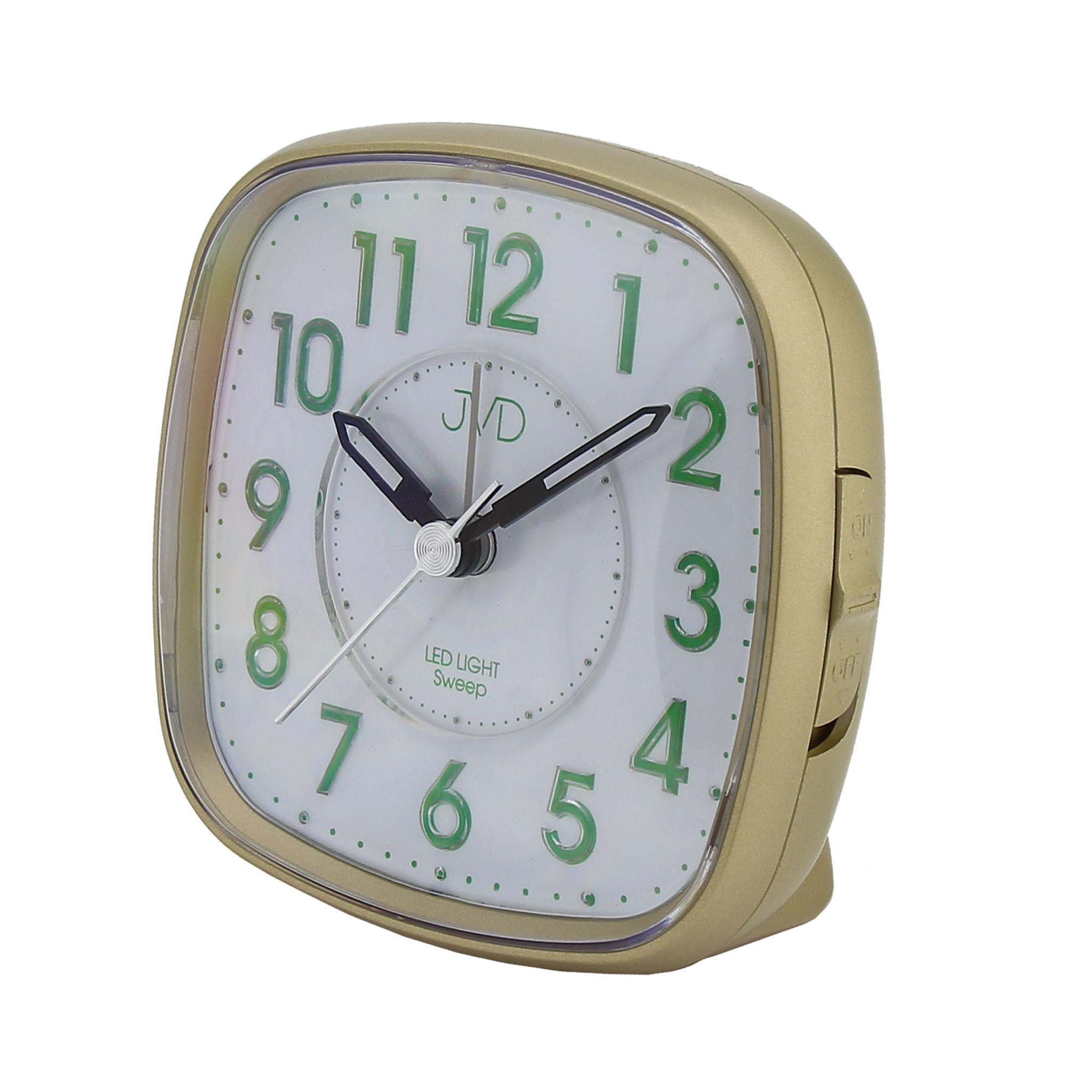 Netikající tichý budík JVD SRP871.5 s LED podsvícením