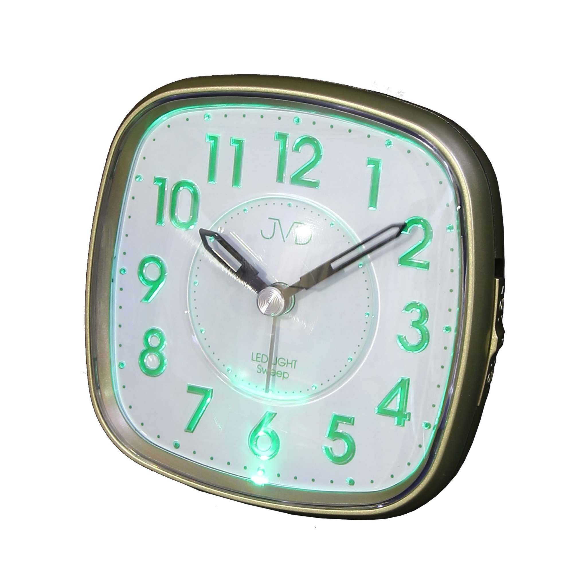 Netikající tichý budík JVD SRP871.5 s LED podsvícením