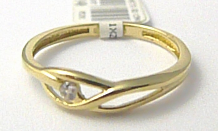 Klenoty Budín Dámský zlatý prsten se zirkonem vel.49 585/1,15gr 4515045