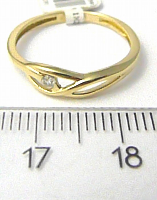 Klenoty Budín Dámský zlatý prsten se zirkonem vel.49 585/1,15gr 4515045