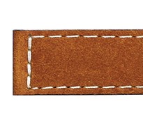 Kvalitní náhradní řemínek na hodinky Mavex H-5 F - světle hnědý, bíle prošívaný 26 mm