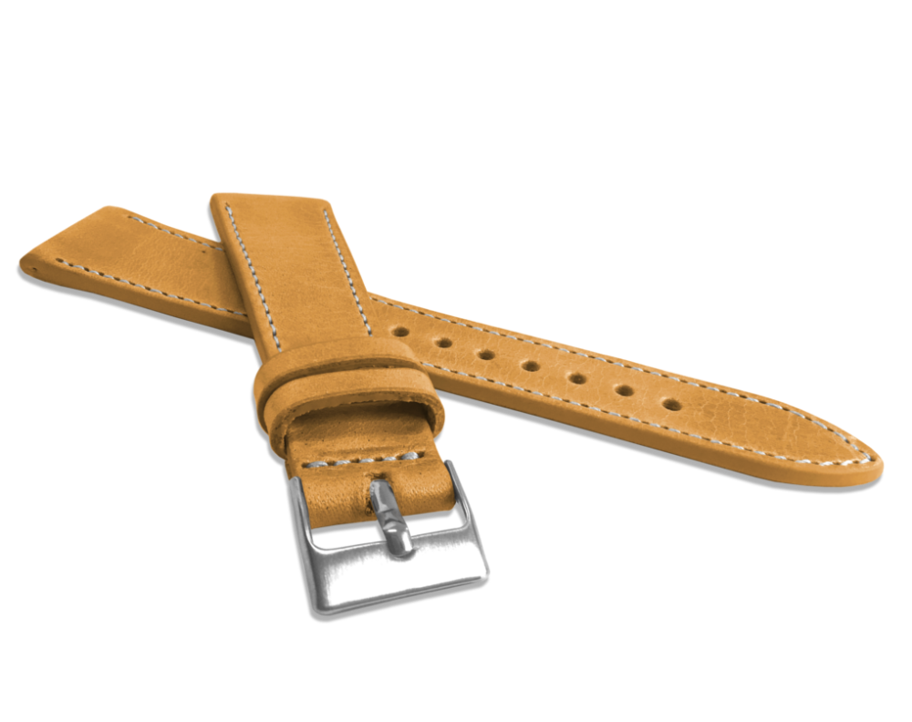 Přírodně barvený okrový řemínek LAVVU NATURE z kůže Top Grain - LSSUO18