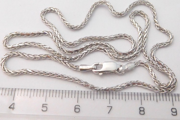 Klenoty Budín Dámský/pánský stříbrný řetízek s karabinou 925/7,07gr 50cm 0312078