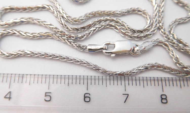 Klenoty Budín Dámský/pánský stříbrný řetízek s karabinou 925/7,07gr 50cm 0312078