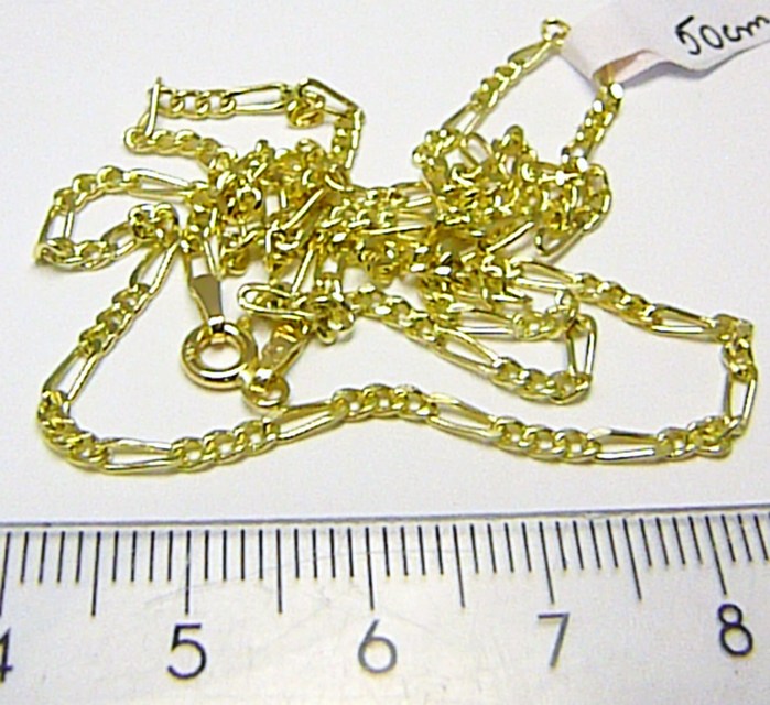 Klenoty Budín Pevný zlatý přívěskový řetízek - FIGARO 585/1,50gr 45cm HK6206