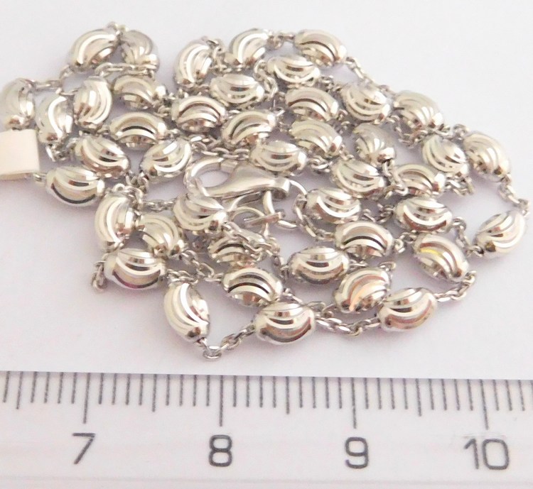 Klenoty Budín Stříbrný řetízek rhodiovaný s gravírováním 50cm 925/1000 6,08gr 030118200099