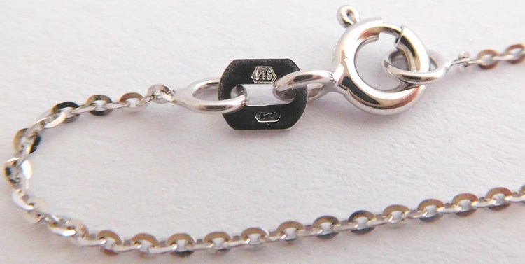 Klenoty Budín Zlatý přívěškový řetízek z bílého zlata ANKER 50cm 585/1,35gr 2890202