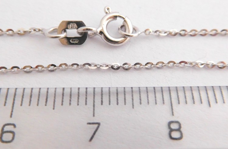 Klenoty Budín Zlatý přívěškový řetízek z bílého zlata ANKER 50cm 585/1,35gr 2890202