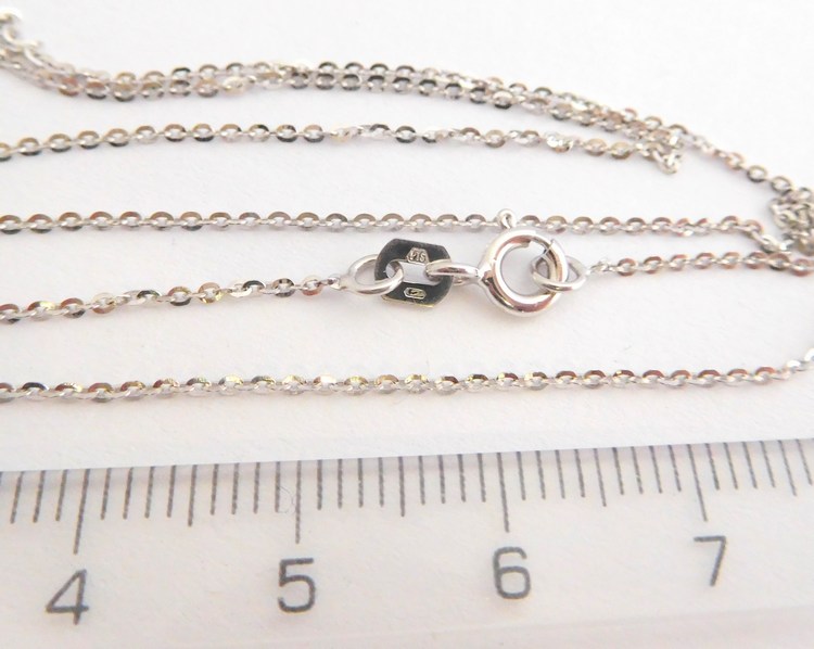 Klenoty Budín Zlatý přívěškový řetízek z bílého zlata ANKER 50cm 585/1,35gr 2890202