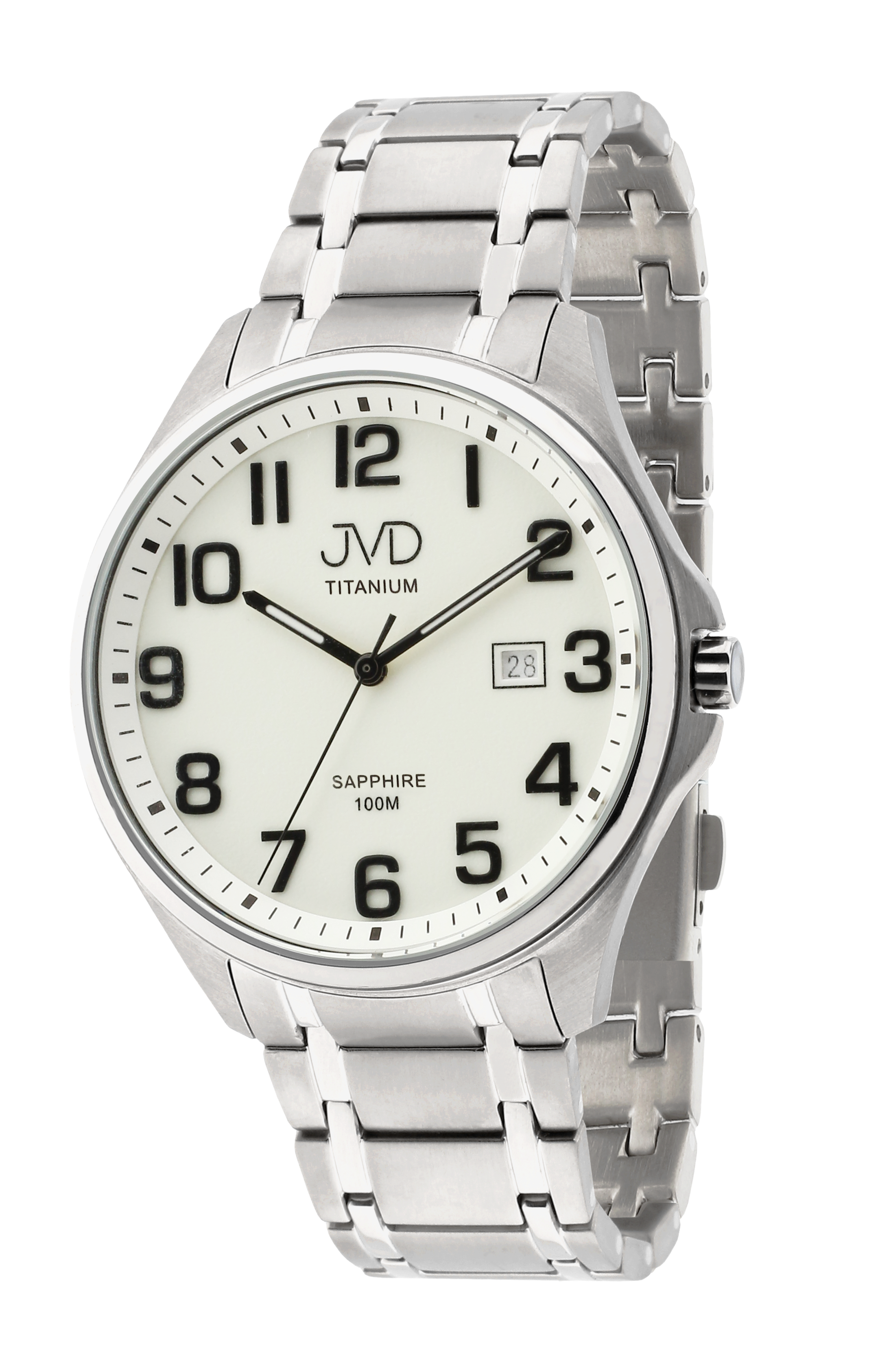 JVD Pánské titanové antialergické vodotěsné luxusní hodinky JVD JE2003.4