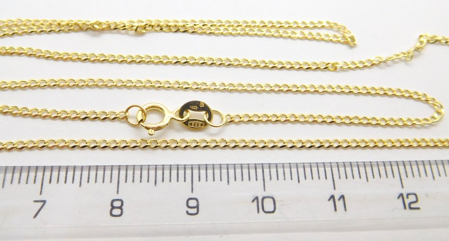 Klenoty Budín Pánský pevný zlatý řetěz - řetízek PANCER 50cm 585/1,72gr HK6038