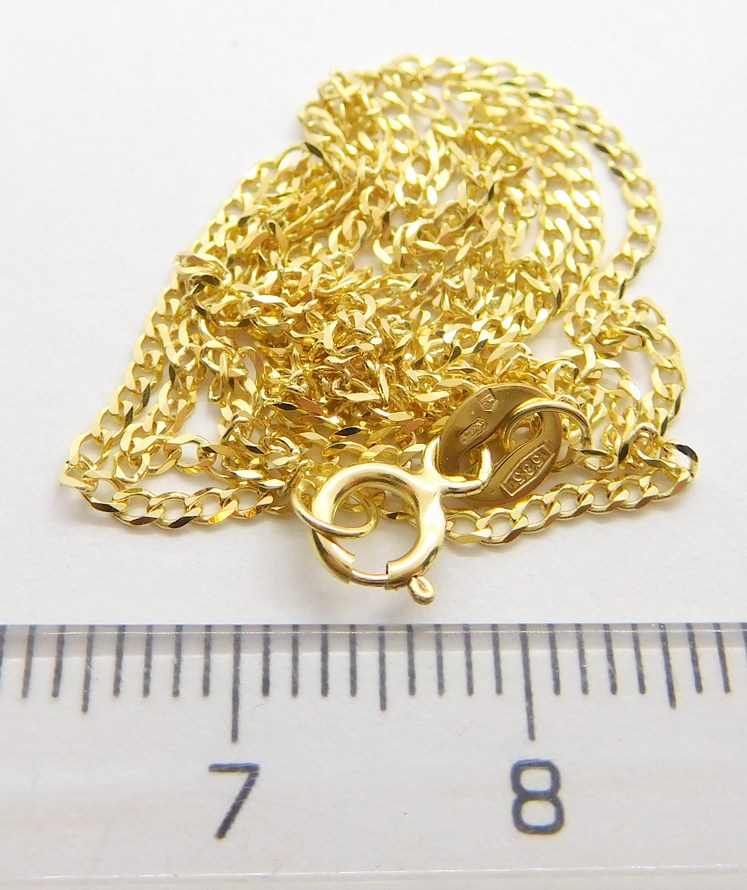 Klenoty Budín Pánský pevný zlatý řetěz - řetízek PANCER 50cm 585/1,72gr HK6038