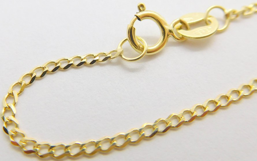 Klenoty Budín Dětský pevný zlatý řetízek PANCER 38cm 585/1,32gr HK6258