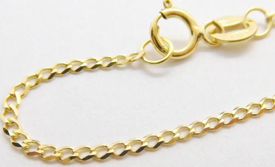 Klenoty Budín Dětský pevný zlatý řetízek PANCER 38cm 585/1,32gr HK6258