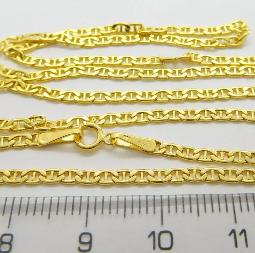 Klenoty Budín Mohutný zlatý řetízek (PANCER+MUSTEK) 50cm 585/3,09gr HK6048