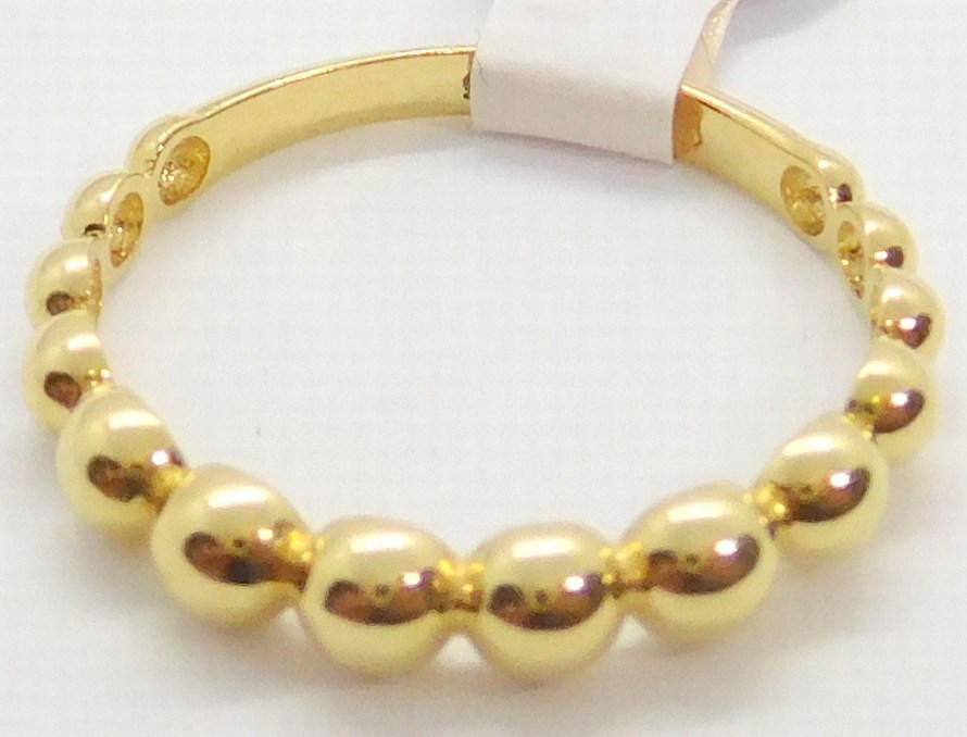 Klenoty Budín Dámský kuličkový zlatý prsten ze žlutého zlata 585/1,02gr vel. 57 HK1100