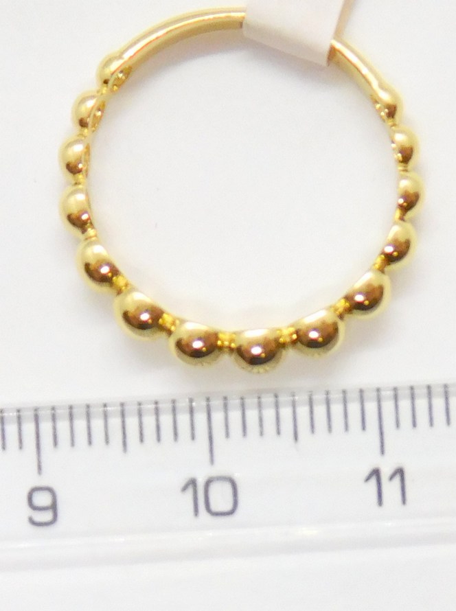 Klenoty Budín Dámský kuličkový zlatý prsten ze žlutého zlata 585/1,02gr vel. 57 HK1100