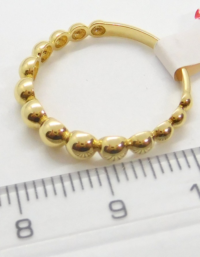 Klenoty Budín Dámský kuličkový zlatý prsten ze žlutého zlata 585/1,02gr vel. 57 HK1100