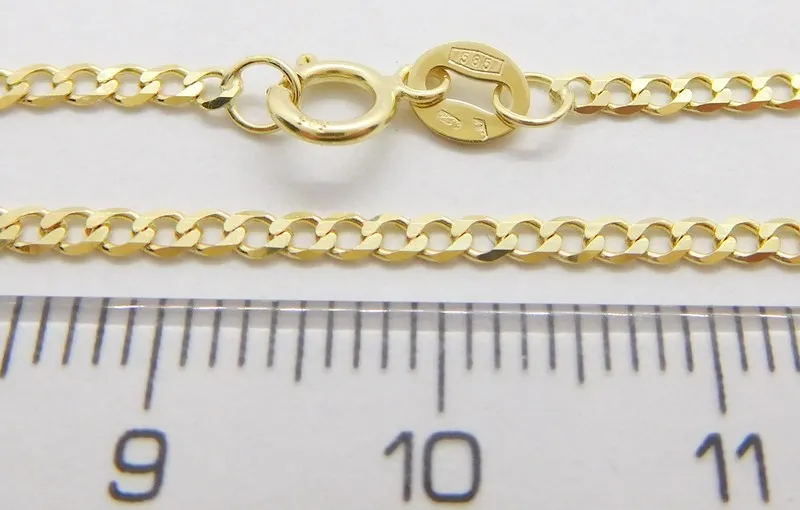 Klenoty Budín Prodloužený unisex zlatý řetízek ze žlutého zlata PANCER 585/2,54gr 55cm HK6084