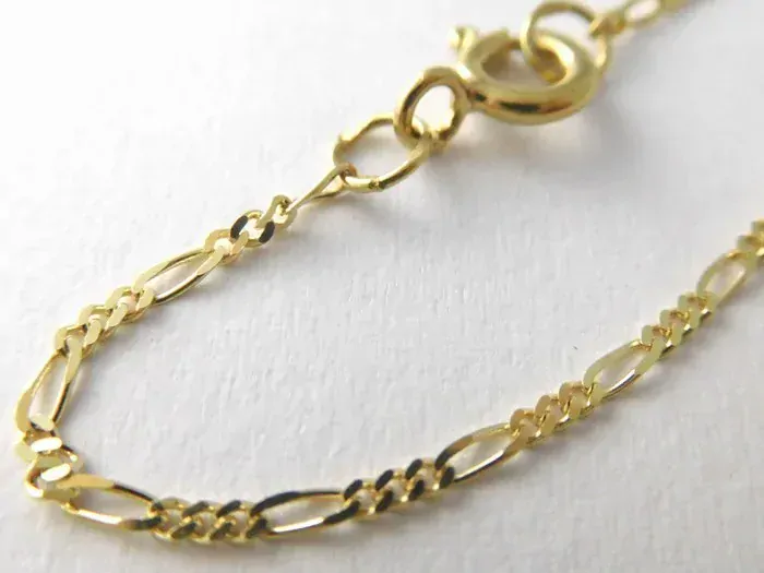 Klenoty Budín Dámský zlatý řetízek plné FIGARO 585/1,27gr 45cm HK6087