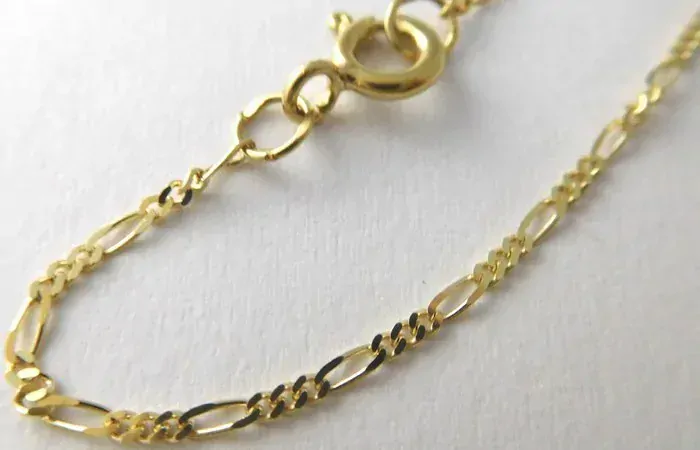 Klenoty Budín Dámský zlatý řetízek plné FIGARO 585/1,27gr 45cm HK6087