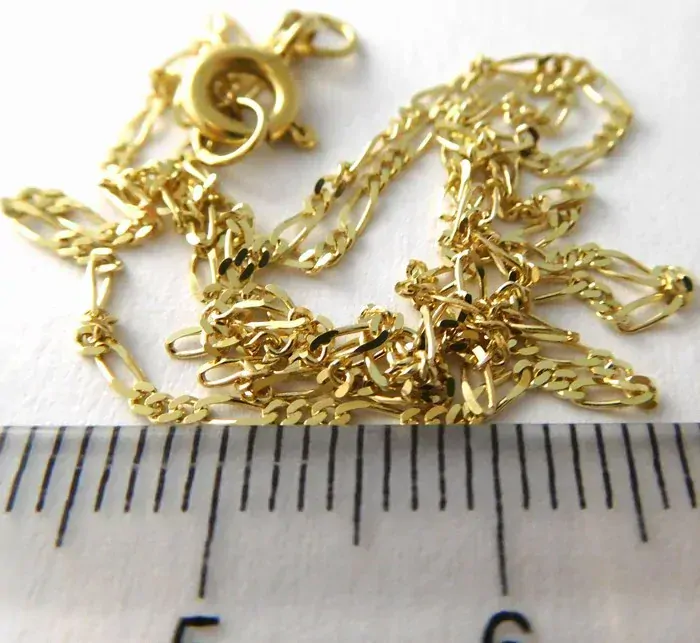 Klenoty Budín Dámský zlatý řetízek plné FIGARO 585/1,27gr 45cm HK6087