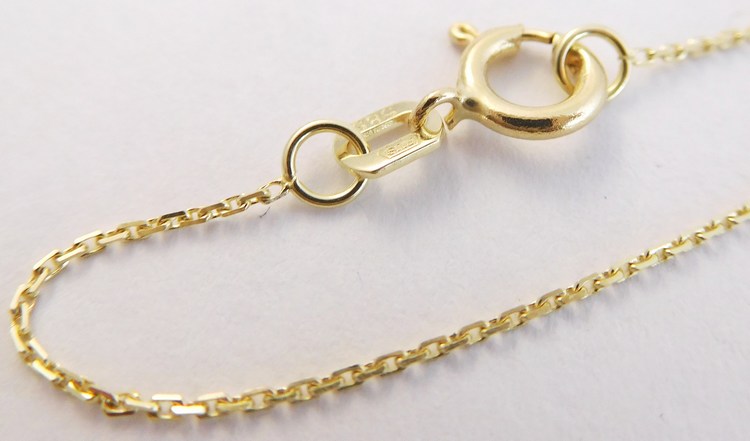 Klenoty Budín Přívěskový zlatý řetízek 585/1,46gr 50cm HK6227