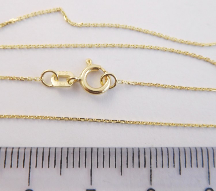 Klenoty Budín Přívěskový zlatý řetízek 585/1,46gr 50cm HK6227