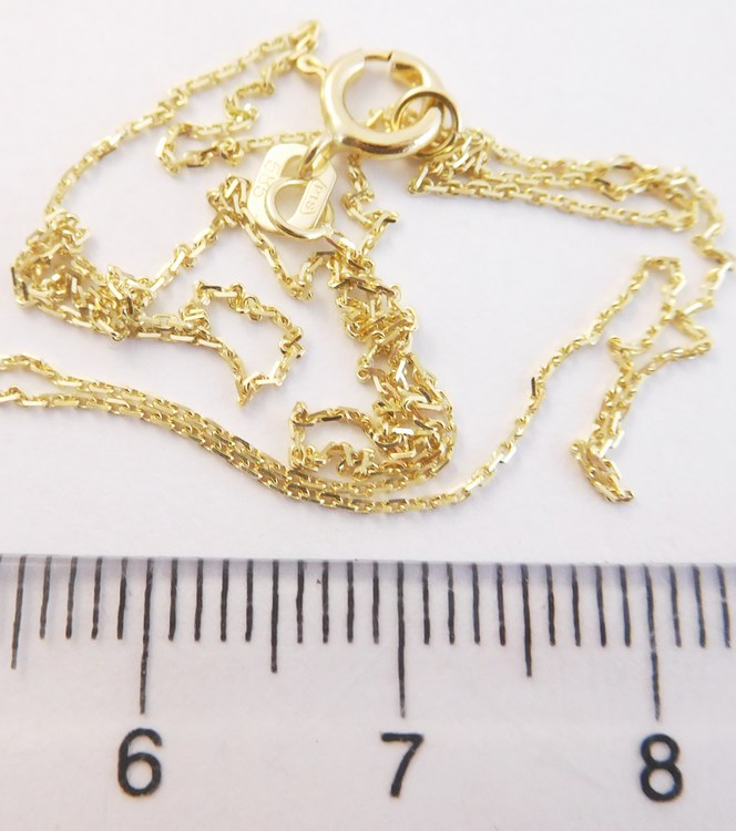 Klenoty Budín Přívěskový zlatý řetízek 585/1,46gr 50cm HK6227