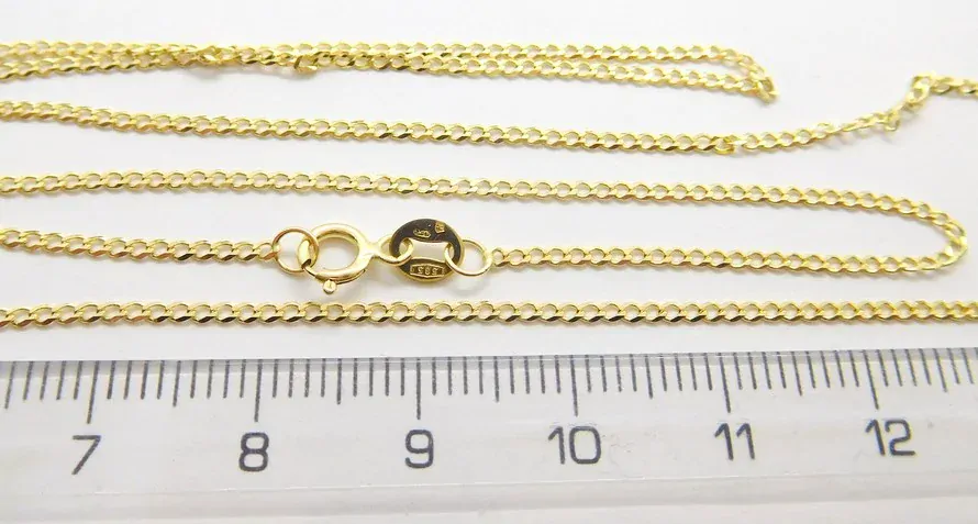 Klenoty Budín Pánský pevný zlatý řetěz - řetízek PANCER 45cm 585/1,89gr HK6094