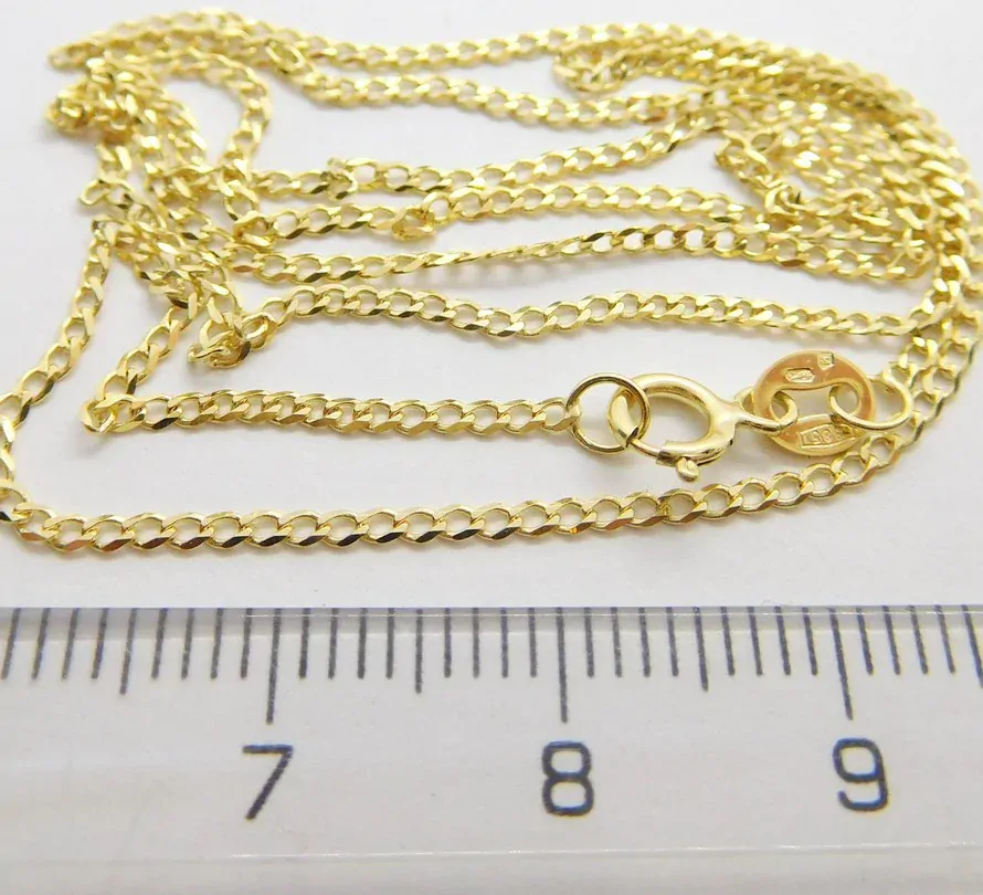 Klenoty Budín Pánský pevný zlatý řetěz - řetízek PANCER 45cm 585/1,89gr HK6094