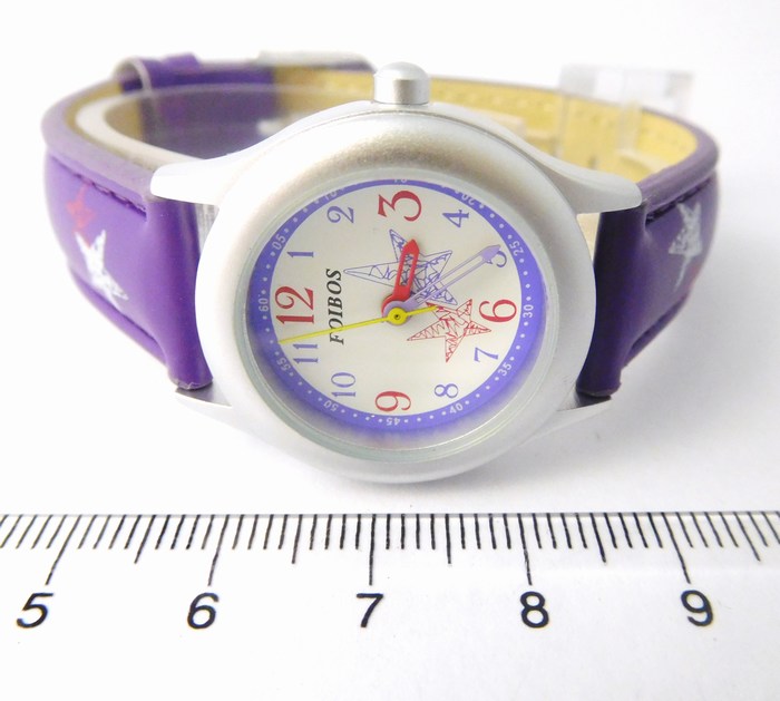 Foibos Fialkové dětské hodinky Foibos CK1567.3 s barevnými motivy