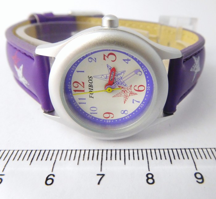 Foibos Fialkové dětské hodinky Foibos CK1567.3 s barevnými motivy