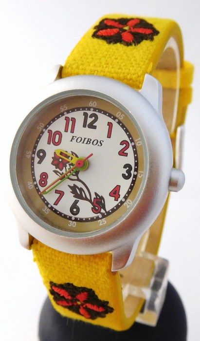 Foibos Dětské dívčí žluté hodinky Foibos CK1055.2 pro děvčata 