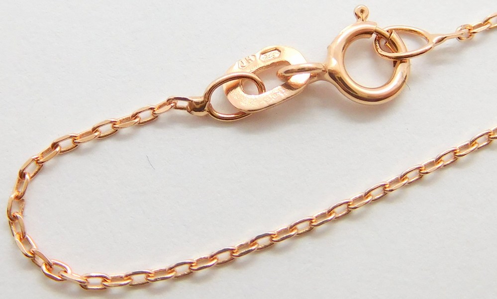 Klenoty Budín Dámský zlatý řetízek z růžového zlata 585/1,22gr 42cm HK6268