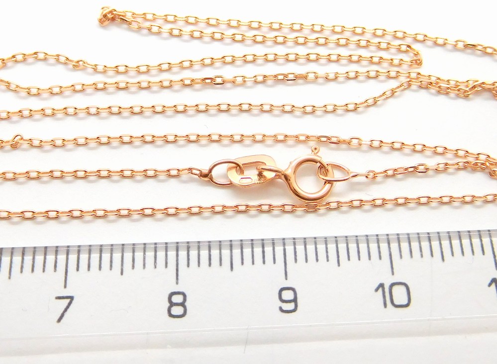 Klenoty Budín Dámský zlatý řetízek z růžového zlata 585/1,22gr 42cm HK6268