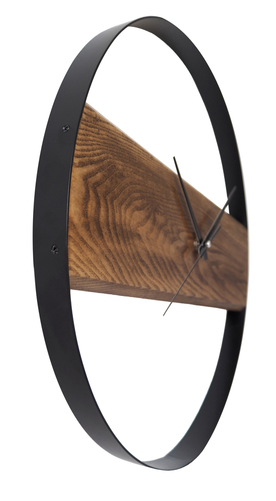 JVD Dřevěné designové netikající tiché kulaté hodiny JVD NS22008/11