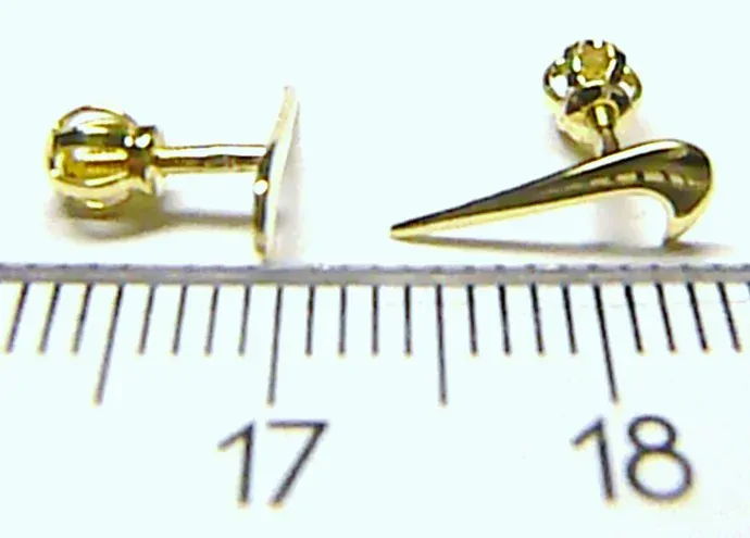 Klenoty Budín Zlaté pecičky - zlaté pecky náušnice ve tvaru NIKE na šroubek 585/0,53gr 231041013