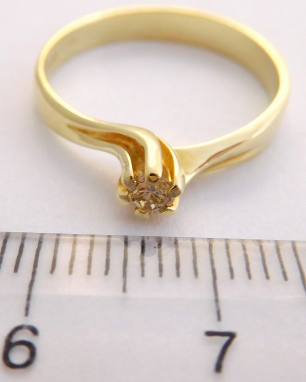 Klenoty Budín Zásnubní zlatý diamantový prsten s diamantem vel. 57 585/2,11gr 17-01 213 T275