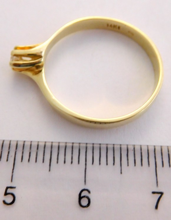 Klenoty Budín Zásnubní zlatý diamantový prsten s diamantem vel. 59 585/2,24gr 17-01 206 T281