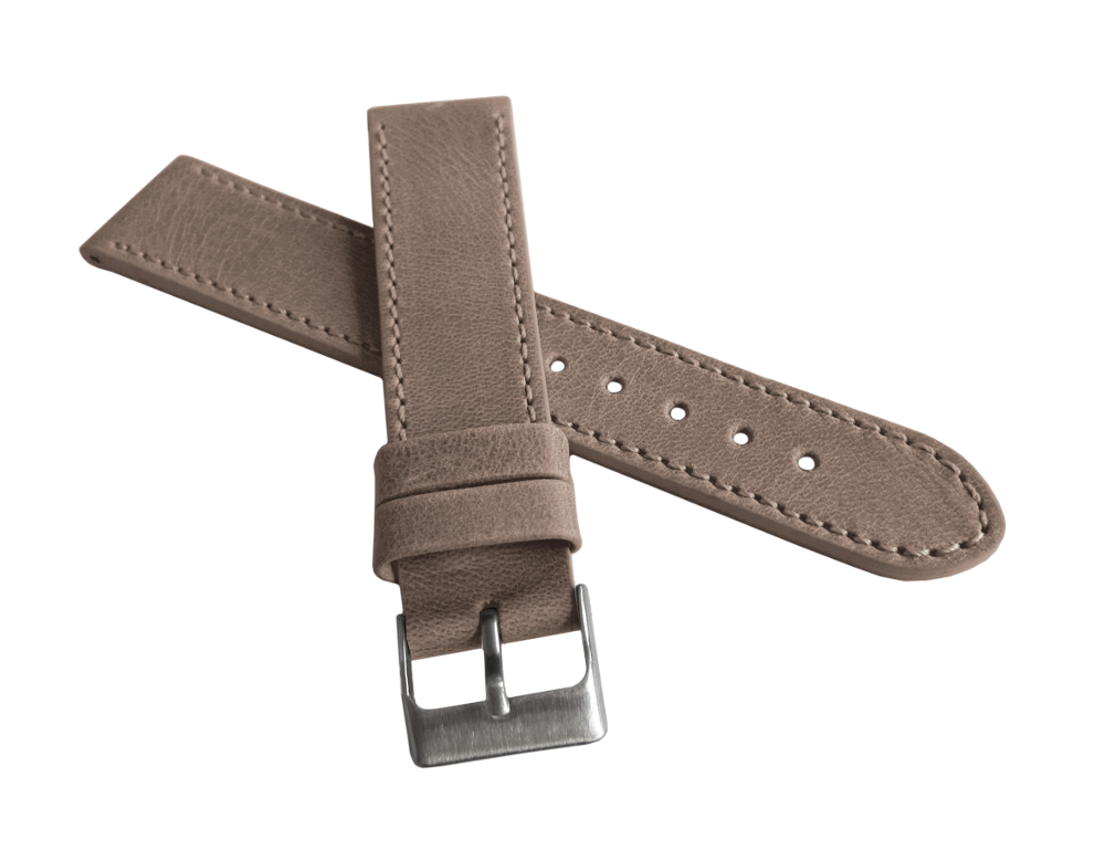 Béžový prošitý řemínek LAVVU SPORT z luxusní kůže Top Grain - 24mm LSAUF24