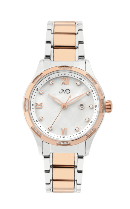 Dámské luxusní náramkové designové hodinky JVD JVD JG1012.2 se zirkony