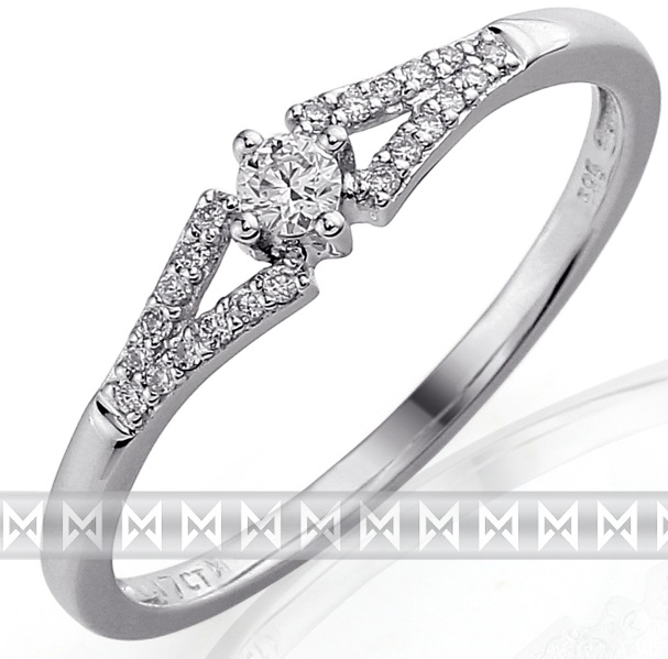 Luxusní zásnubní zlatý diamantový prsten posetý pravými brilianty (bílé) 3861303 POŠTOVNÉ ZDARMA!