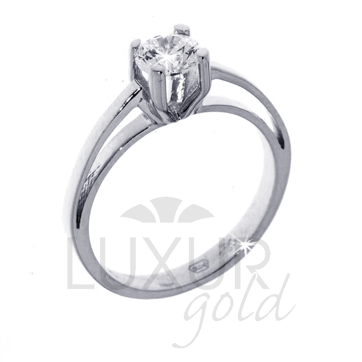 Klenoty Budín  Zlatý zásnubní prsten bílé zlato se zirkonem 1261011-0-51-1