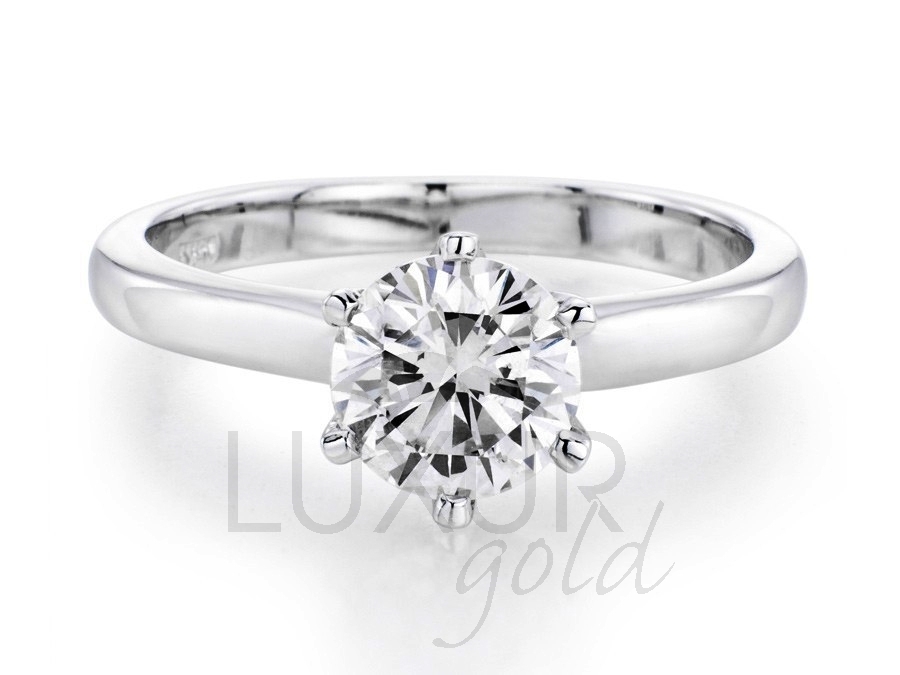 Zásnubní diamantový prsten, bílé zlato, ARTEMIS, GEMS, 40610701