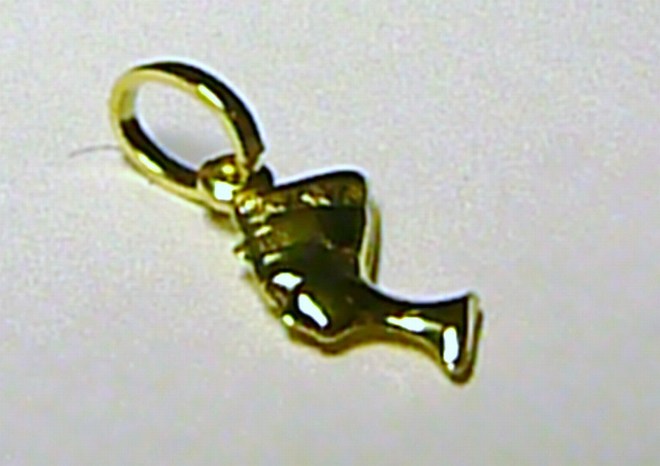 Klenoty Budín Zlatý přívěsek - zlatá kleopatra ze žlutého zlata 585/0,52gr H329