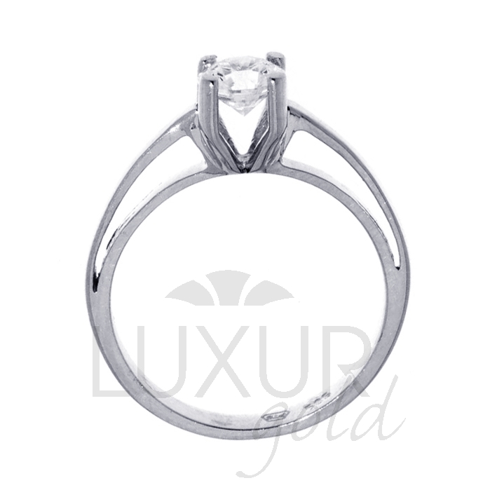 Klenoty Budín  Zlatý zásnubní prsten bílé zlato se zirkonem 1261011-0-51-1